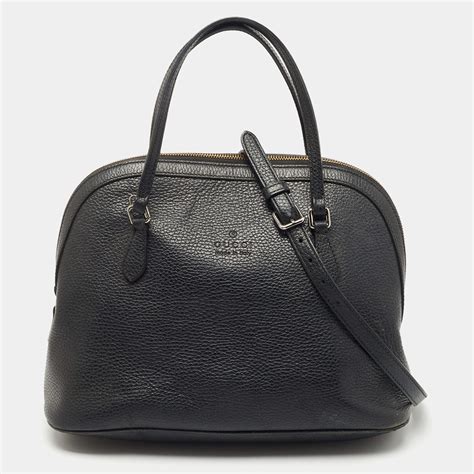 5381795 gucci|GUCCI Soft Microguccissima Dome Satchel Black.